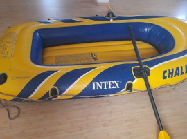 Barca gonflabila Intex Challenger 2 pentru 2 persoane, vasle incluse