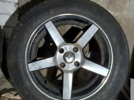 Jante aluminiu aliaj renault clio logan 15 cu cauciucuri goodyear 1nou