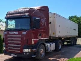 Ansamblu Scania R420 HPI semiremorca Schmitz