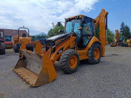 Buldoexcavator CAT 428E, 2007, cupă multifuncțională, braț telescopic
