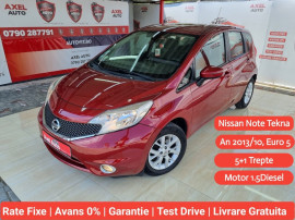Nissan note tekna, an 2013/10, rate fixe, avans 0%/livrare gratuita