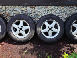 Jante aliaj 14” + cauciucuri M+S 185/70 R14 – 4 bucăți