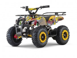 ATV electric NITRO Torino Quad 1200W 48V snowy tyres, red Grafiti