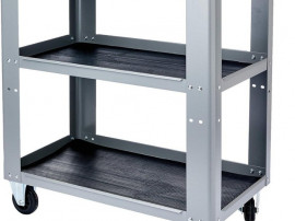 Carucior scule, echipat cu 3 polite utile 4 roti cu blocaj, 200 kg