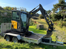 2020 Mini excavator Volvo EC20E + trailer transport