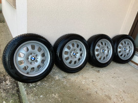 Set jante BMW 5x120 R16 + cauciucuri iarna Hankook foarte bune + cadou
